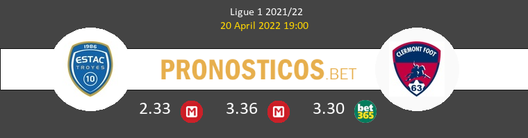 Troyes vs Clermont Pronostico (20 Abr 2022) 1
