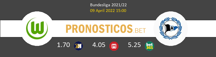 Wolfsburgo vs Arminia Bielefeld Pronostico (9 Abr 2022) 1