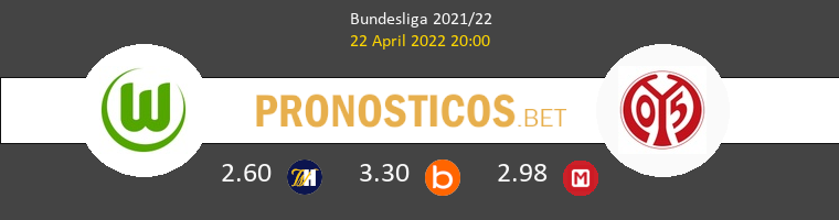 Wolfsburgo vs Mainz 05 Pronostico (22 Abr 2022) 1