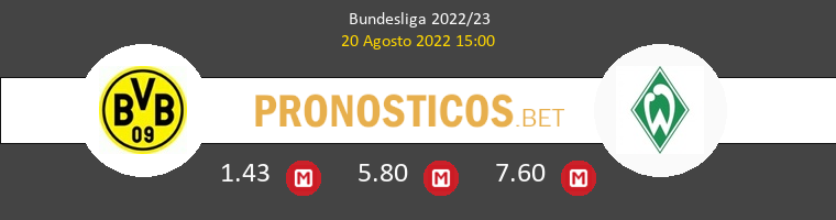 Borussia Dortmund vs Werder Bremen Pronostico (20 Ago 2022) 1