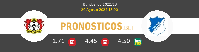 Bayer Leverkusen vs Hoffenheim Pronostico (20 Ago 2022) 1
