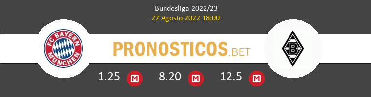 Bayern vs B. Mönchengladbach Pronostico (27 Ago 2022) 1