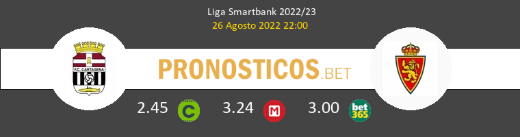 F.C. Cartagena vs Zaragoza Pronostico (26 Ago 2022) 1