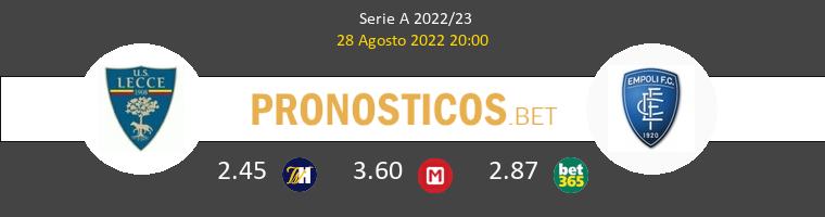 Lecce vs Empoli Pronostico (28 Ago 2022) 1