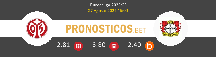 Mainz 05 vs Bayer Leverkusen Pronostico (27 Ago 2022) 1