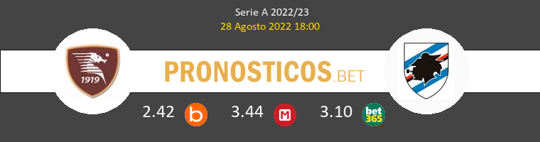Salernitana vs Sampdoria Pronostico (28 Ago 2022) 1