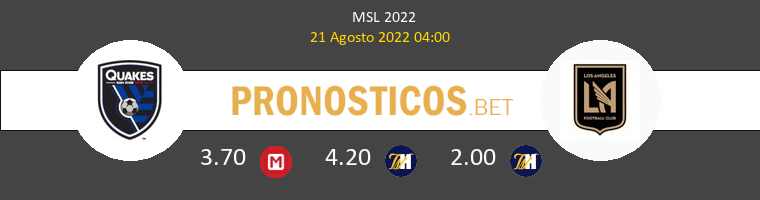 San Jose Earthquakes vs Los Angeles FC Pronostico (21 Ago 2022) 1
