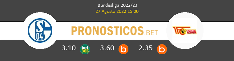 Schalke 04 vs Union Berlin Pronostico (27 Ago 2022) 1