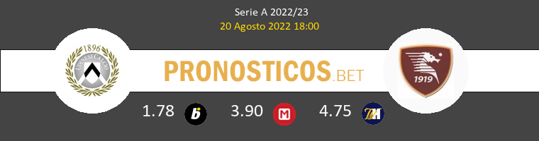 Udinese vs Salernitana Pronostico (20 Ago 2022) 1
