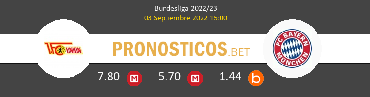 Union Berlin vs Bayern Pronostico (3 Sep 2022) 1