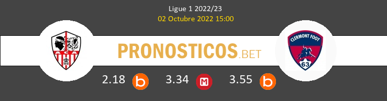 Ajaccio vs Clermont Pronostico (2 Oct 2022) 1