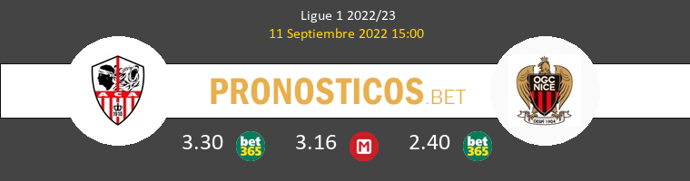 Ajaccio vs Nice Pronostico (11 Sep 2022) 1