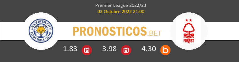 Leicester vs Nottingham Forest Pronostico (3 Oct 2022) 1
