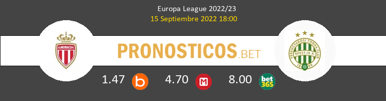 Monaco vs Ferencvárosi Pronostico (15 Sep 2022) 1