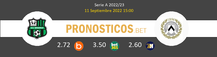 Sassuolo vs Udinese Pronostico (11 Sep 2022) 1
