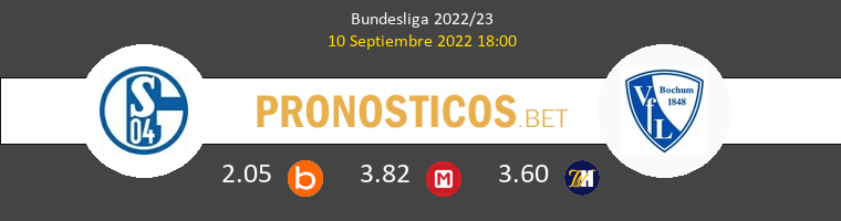 Schalke 04 vs VfL Bochum Pronostico (10 Sep 2022) 1