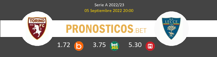 Torino vs Lecce Pronostico (5 Sep 2022) 1