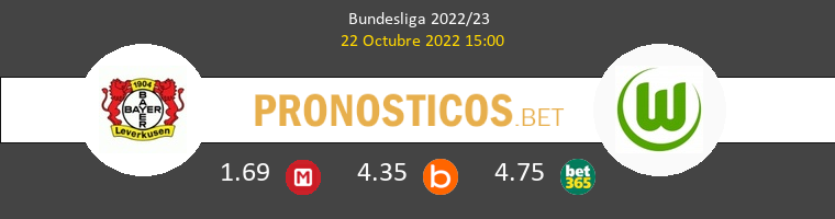 Bayer Leverkusen vs Wolfsburgo Pronostico (22 Oct 2022) 1