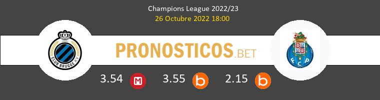 Club Brugge vs Porto Pronostico (26 Oct 2022) 1