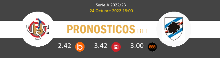 Cremonese vs Sampdoria Pronostico (24 Oct 2022) 1