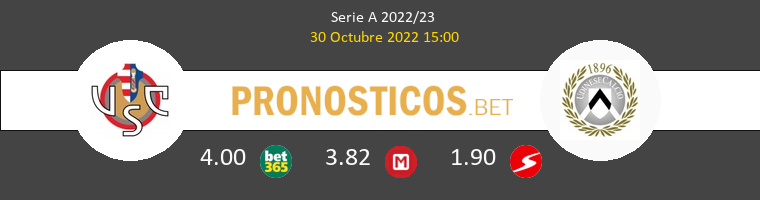 Cremonese vs Udinese Pronostico (30 Oct 2022) 1