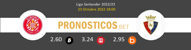 Girona vs Osasuna Pronostico (23 Oct 2022) 1