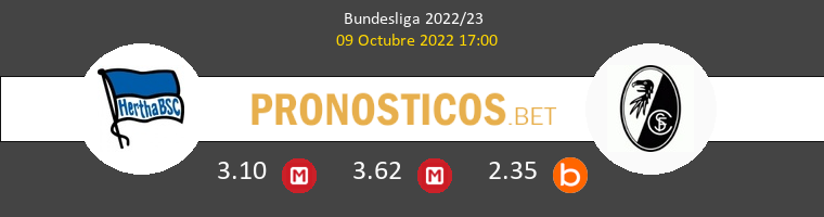 Hertha BSC vs SC Freiburg Pronostico (9 Oct 2022) 1