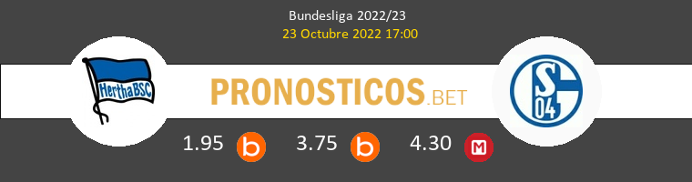 Hertha Berlin vs Schalke 04 Pronostico (23 Oct 2022) 1