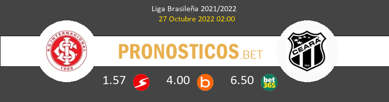 Internacional vs Ceará Pronostico (27 Oct 2022) 1