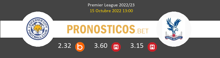 Leicester vs Crystal Palace Pronostico (15 Oct 2022) 1