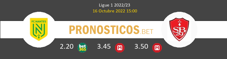 Nantes vs Stade Brestois Pronostico (16 Oct 2022) 1