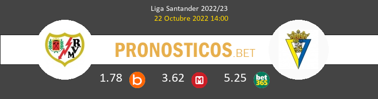 Rayo Vallecano vs Cádiz Pronostico (22 Oct 2022) 1