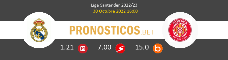 Real Madrid vs Girona Pronostico (30 Oct 2022) 1