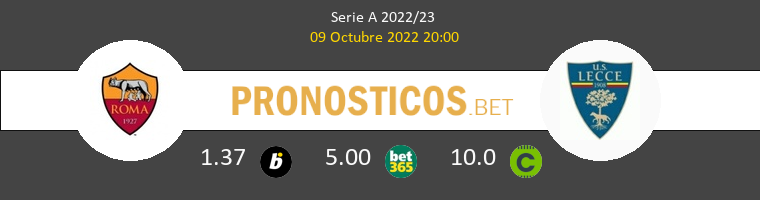 Roma vs Lecce Pronostico (9 Oct 2022) 1