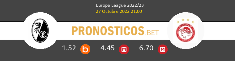 SC Freiburg vs Olympiacos Piraeus Pronostico (27 Oct 2022) 1