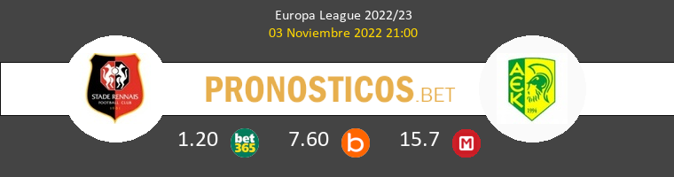 Stade Rennais vs AEK Larnaca Pronostico (3 Nov 2022) 1