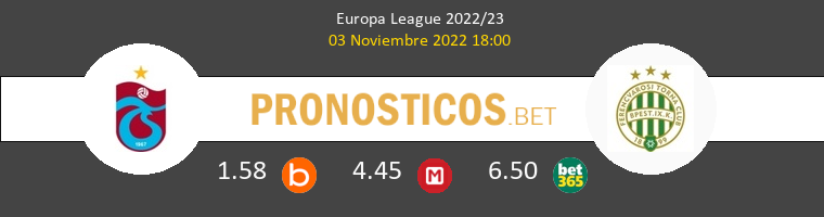 Trabzonspor vs Ferencvárosi Pronostico (3 Nov 2022) 1