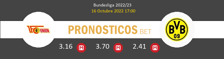 Union Berlin vs Dortmund Pronostico (16 Oct 2022) 1