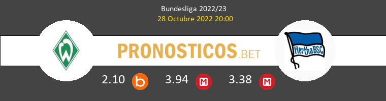 Werder Bremen vs Hertha Berlin Pronostico (28 Oct 2022) 1