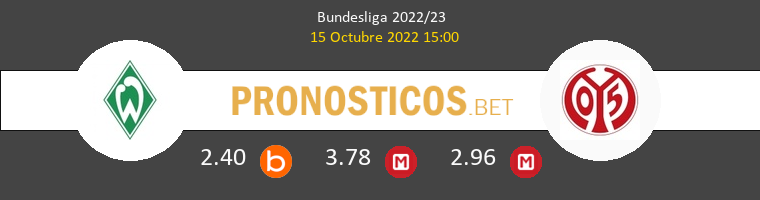 Werder Bremen vs Mainz 05 Pronostico (15 Oct 2022) 1