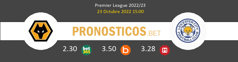 Wolverhampton vs Leicester Pronostico (23 Oct 2022) 1