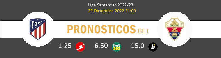 Atlético vs Elche Pronostico (29 Dic 2022) 1