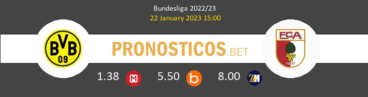Borussia Dortmund vs FC Augsburg Pronostico (22 Ene 2023) 1