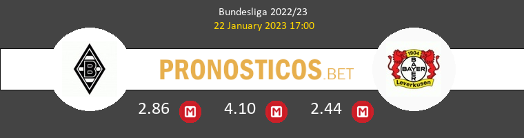 B. Mönchengladbach vs Leverkusen Pronostico (22 Ene 2023) 1