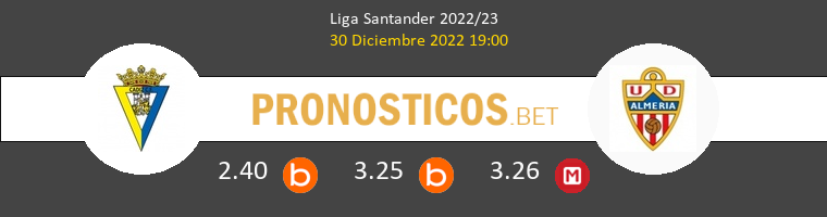 Cádiz vs Almería Pronostico (30 Dic 2022) 1