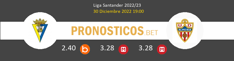 Cádiz vs Almería Pronostico (30 Dic 2022) 1