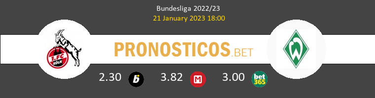 Koln vs Werder Bremen Pronostico (21 Ene 2023) 1