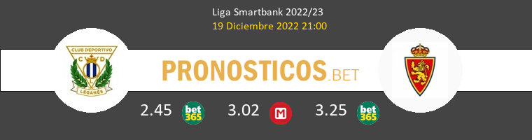 Leganés vs Zaragoza Pronostico (19 Dic 2022) 1