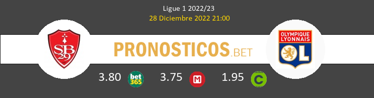 Stade Brestois vs Olympique Lyonnais Pronostico (28 Dic 2022) 1