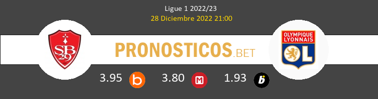 Stade Brestois vs Olympique Lyonnais Pronostico (28 Dic 2022) 1
